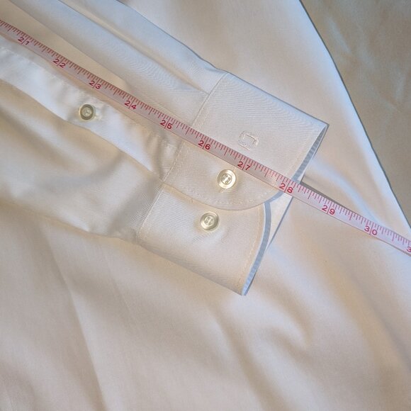 Olymp Level 5 Five business body fit beige dress shirt men 17.5/44 - Picture 10 of 11